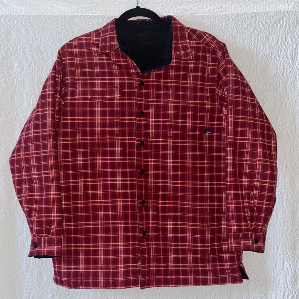 PIPING HOT Plaid Lined Long Sleeve Shacket